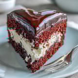 The smooth chocolate Betty Boop silhouette shines on the frosted Red Betty Boop Heart Cake, perfect for celebrations.