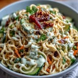 Cold Sesame Noodle Bowl Cucumber