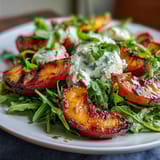 Grilled Peach Burrata Honey Salad