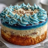 Graduation Cake Blue Gold Ombre