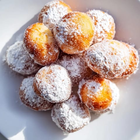 Golden-brown Doughnut Holes, crispy outside, warm inside, ready to be coated and savored.