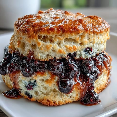 Golden Blueberry Lemon Sourdough Scones with fresh blueberries and lemon zest, perfect for a bright breakfast or brunch treat.  