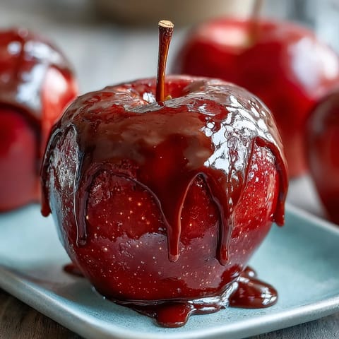 Classic Red Candy Apples Drizzle