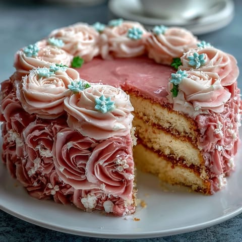 Mothers Day Pink Ombre Cake