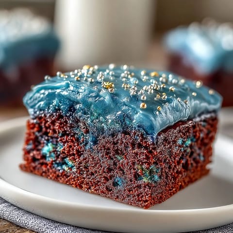 A vibrant Galaxy Graduation Cake adorned with shimmering edible stars and a marbled buttercream galaxy design.  