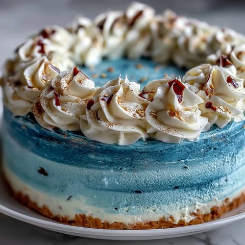 Graduation cake with dark blue and gold ombre layers, elegantly frosted and ready for celebration.