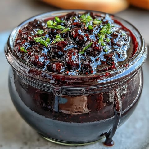 Rich Blackberry Jalapeño BBQ Sauce shimmering, ready for your next grilled feast.