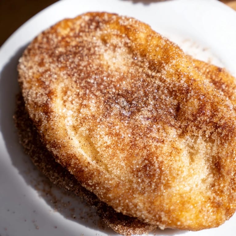A stack of warm Elephant Ears, the fried dough glistening, ready to eat with friends.