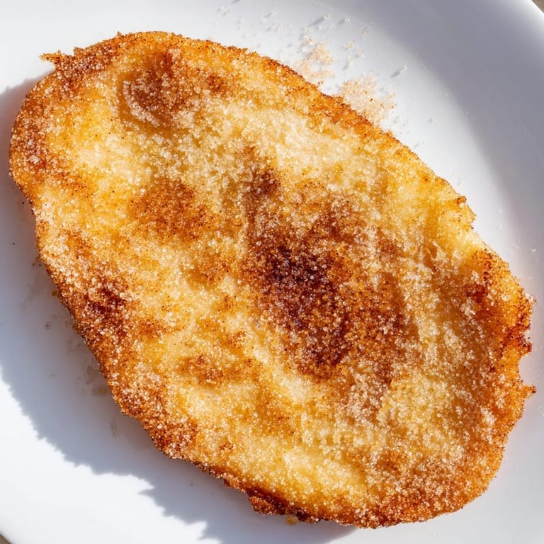 Easy-made, homemade Elephant Ears: thin, bubbly dough with a sugary cinnamon coating.