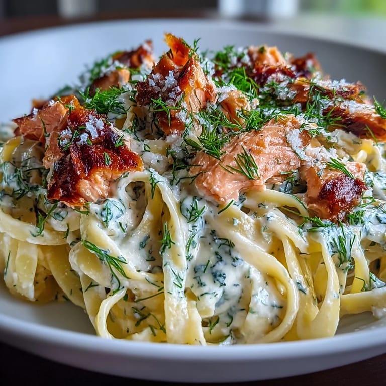 A steaming skillet of The Best Creamy Salmon Pasta beside a wine glass, ready for a cozy weeknight dinner.