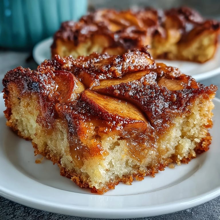 Golden brown Baked Apple Cake straight from the oven, featuring tender apples and a fluffy crumb.