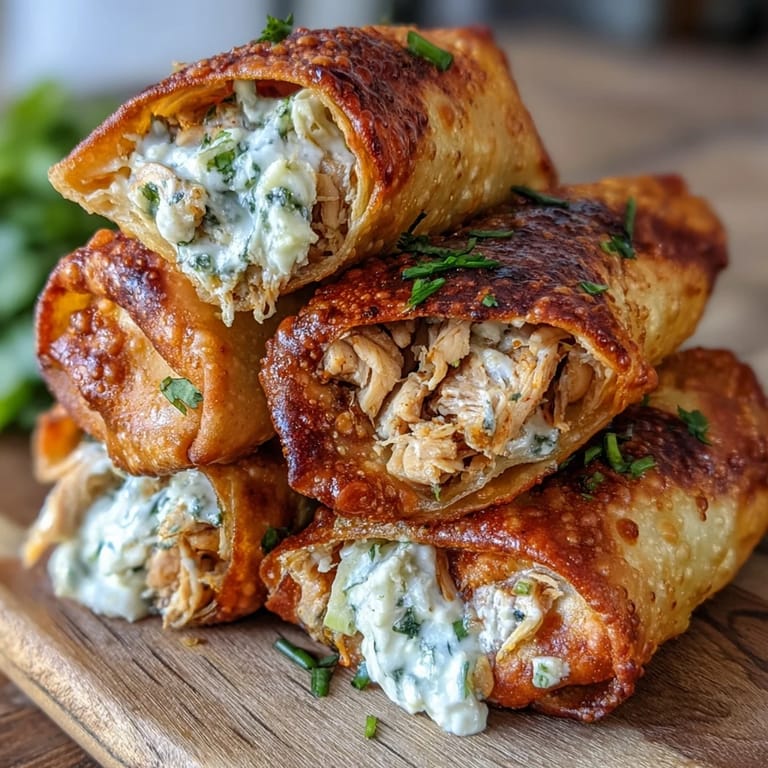 Crisp-baked Mini Chicken Chimis with Jalapeño Cream Cheese served on a rustic board, garnished with fresh cilantro.