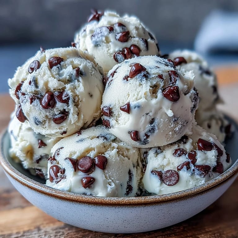 A spoonful of creamy, egg-free Greek Yogurt Cookie Dough ready to eat.