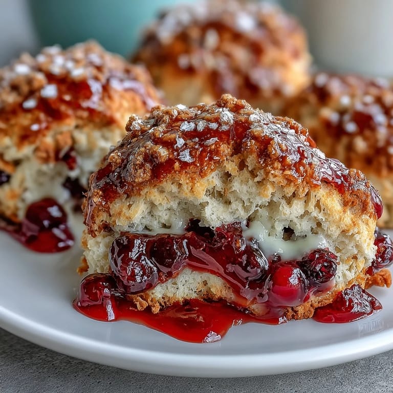 Warm Blueberry Lemon Sourdough Scones fresh from the oven, featuring tangy sourdough, sweet berries, and a hint of citrus aroma.
