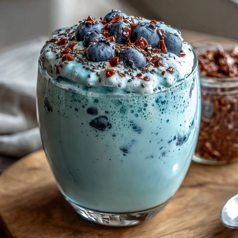 Enjoy a simple probiotic kefir smoothie bursting with blueberry flavor and goodness.