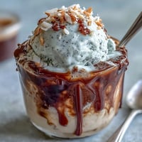 Creamy coconut cold brew float with melting vanilla bean ice cream.